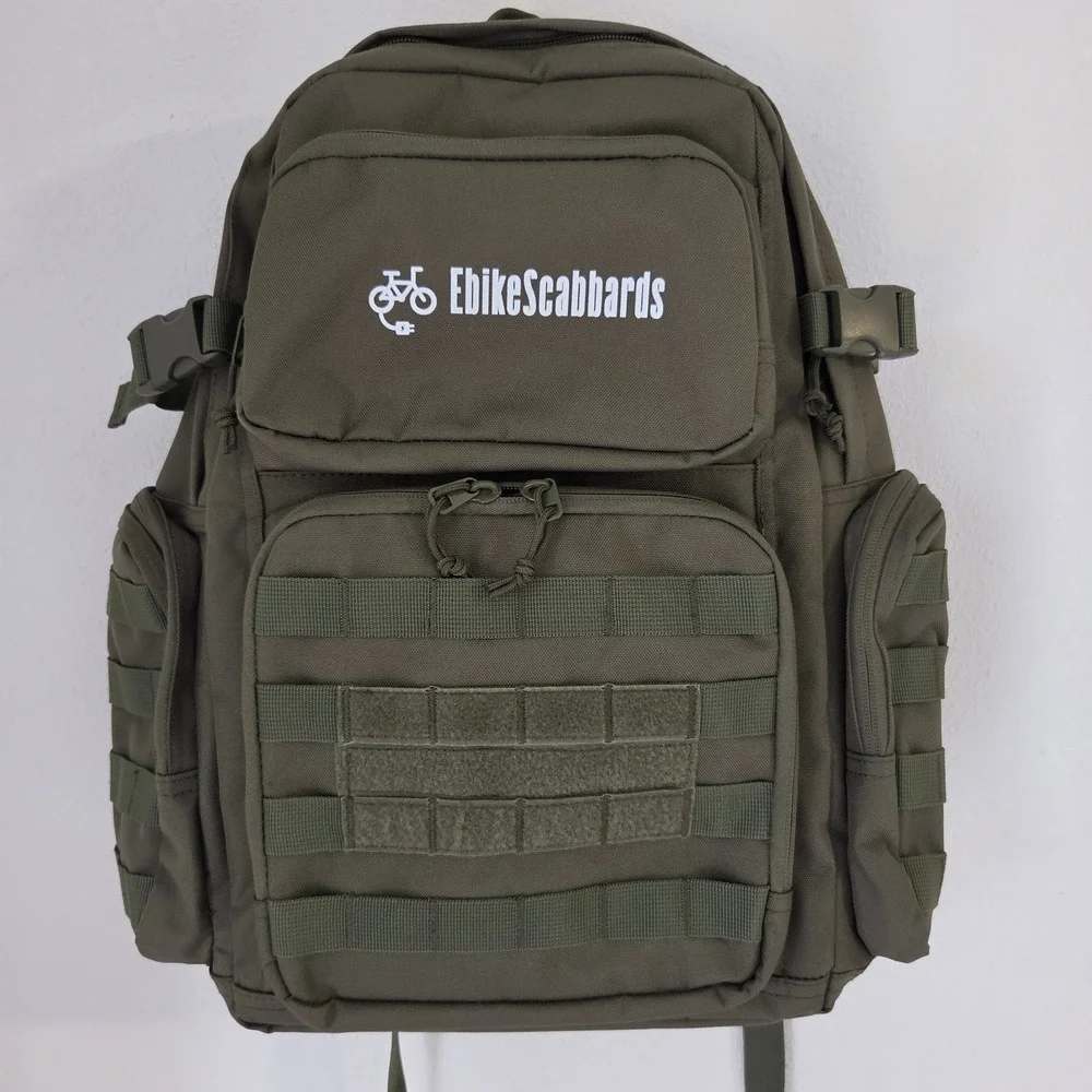 CornerStone Tactical Backpack Olive Green MOLLE EbikeScabbards Padded Laptop Bag